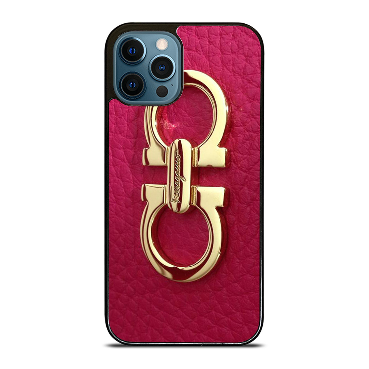 SALVATORE FERRAGAMO LOGO MAGENTA iPhone 12 Pro Max Case Cover